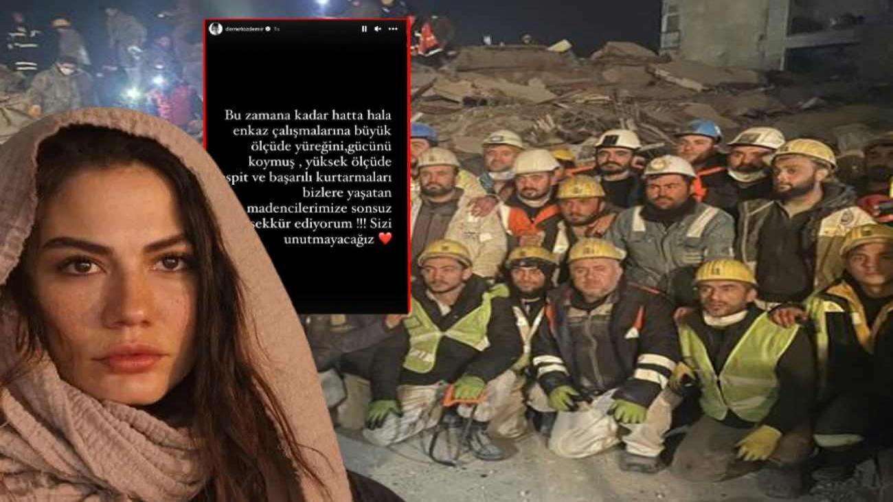 Demet Özdemir’den deprem için çalışan maden işçilerine teşekkür etti! “Sizi unutmayacağız”